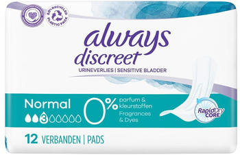 Always Discreet Normal 0% Einlagen (12 Stk.)