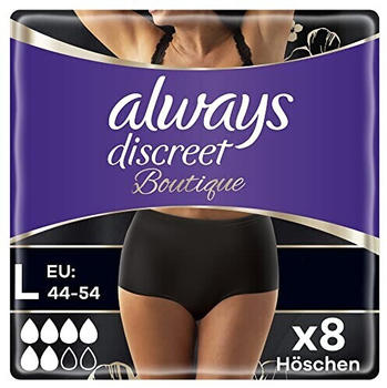 Always Discreet Boutique Pants Gr. L schwarz (8 Stk.)