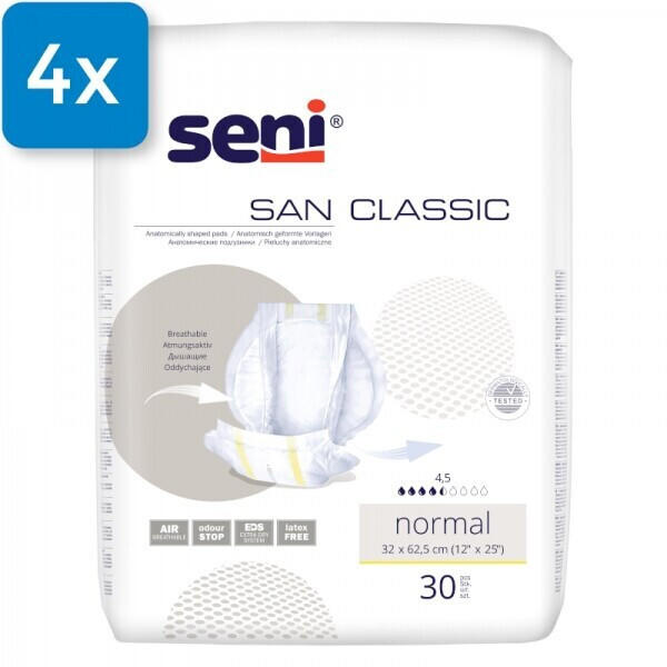 TZMO Seni San Classic Normal Vorlage (4 x 30 Stk.)