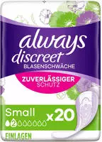always Discreet Inkontinenz Small 20 Slipeinlagen