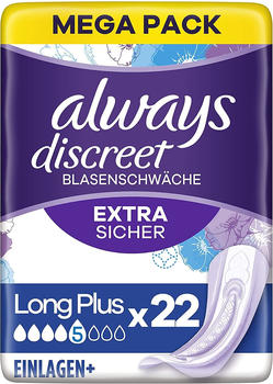 Always Discreet Inkontinenz Einlagen+ Long Plus (22 Stk.)