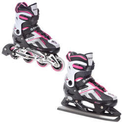 Raven Pulse 2in1 Inliner/Ice Skates black/white/pink