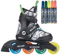 K2 30K0401-1-1, K2 Splash Multi Inline Skates M&auml;dchen schwarz wei&szlig; blau gelb Kids