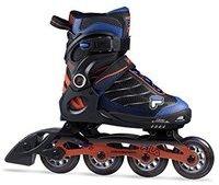 Fila Jungen Wizy Alu Inline Skate, schwarz/Rot/Blau, 35-38