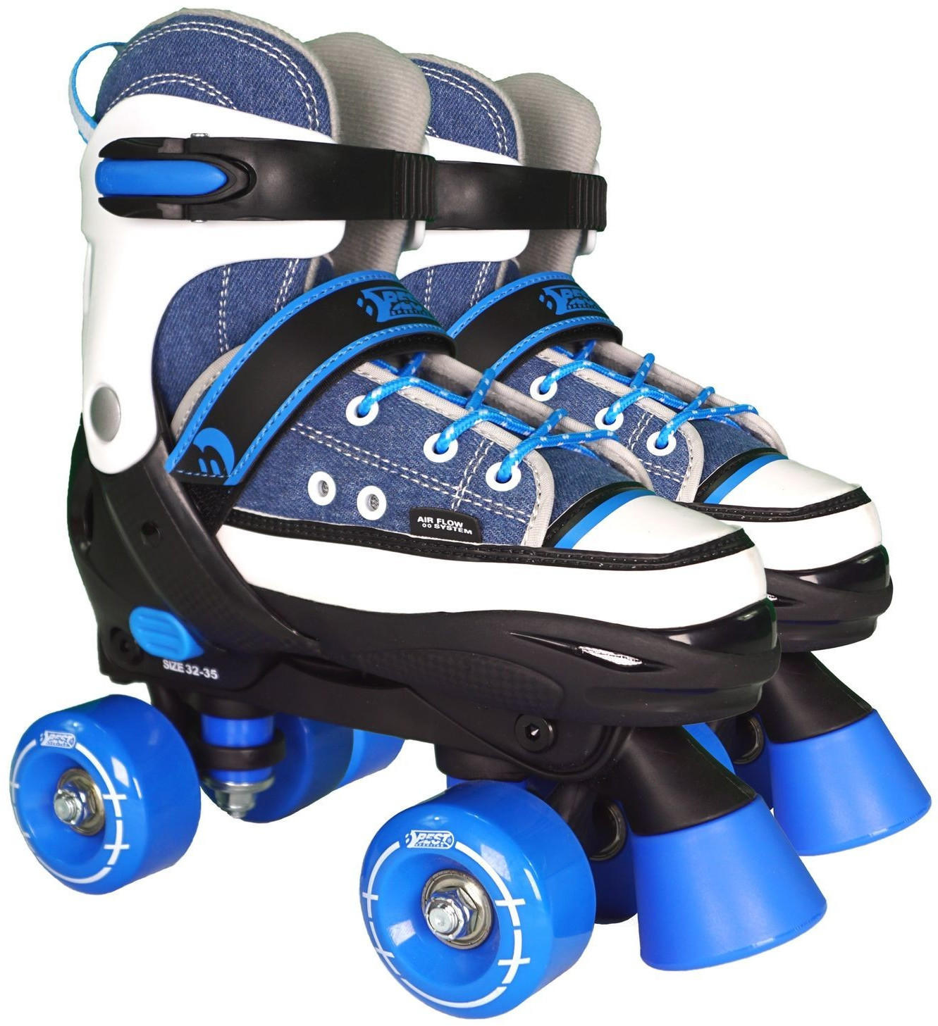 Best Sporting Quad Style blue/white Inline Skates