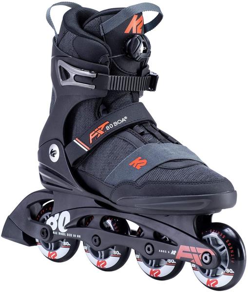K2 Skates - Roller Ausrüstung F.I.T. 80 BOA Inline Skate 2020 black/orange 42.5