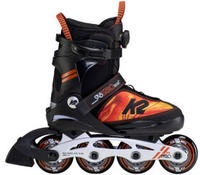 K2 30F0118-1, K2 Kinder Inlineskates SK8 HERO BOA ALU Unisex 32-37 schwarz/orange