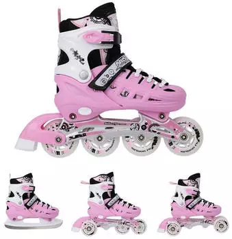 NILS Extreme 4IN1 Skates Kids Pinky