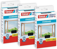 tesa&reg; Fliegengitter Standard 3er-Pack 1,00 &times; 1,00 m &ndash; anthrazit &ndash; effektiver