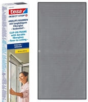 Tesa 55360-00002-00, tesa Fliegengitter Insect Stop Clip On anthrazit 1,2 x 2,4 m