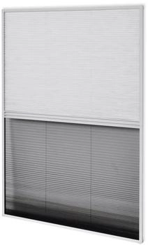 vidaXL Insektenschutz-Plissee f&uuml;r Fenster Aluminium mit Jalousie Wei&szlig; (142617)