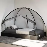 vidaXL Moskito-Netzzelt Mongolisch 220&nbsp;Schwarz&nbsp;200x120x130 cm