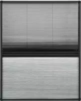 vidaXL Insektenschutz-Plissee f&uuml;r Fenster Alu 60x80 cm mit Jalousie