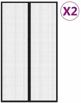 vidaXL 2 Stck. Magnet schwarz 200 x 80 cm (314685)