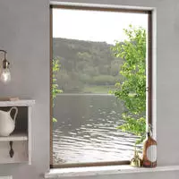 vidaXL Insektenschutz f&uuml;r Fenster Braun 90x120 cm