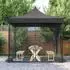 vidaXL Moskitonetz Outdoor 220 Maschen Schwarz 300x300x200cm (4010036)