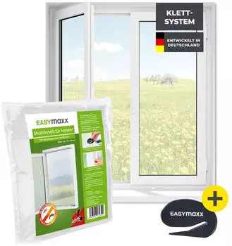 EASYmaxx Insect Protect 110x130cm Klett wei&szlig; Polyester