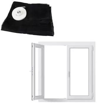 varivendo Fensterrahmen Fenster Moskitonetz Anthrazit 1500x1800mm (St&uuml;ck 1-St. ) Moskitoschutz Moskitonetz Insektennetz