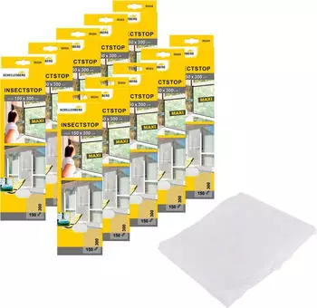 Schellenberg Fliegengitter-Gewebe Maxi f&uuml;r gro&szlig;e Fenster (Packung 10-St) und M&uuml;ckenschutz 150 x 300 cm anthrazit und wei&szlig; Wei&szlig; Gewebe: Wei&szlig;