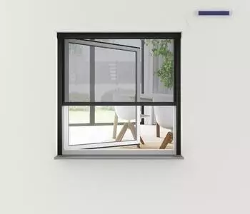Hecht Insektenschutzrollo elektrisch Solar 130x160cm anthrazit (101830307-VH)