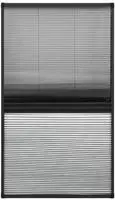 vidaXL Insektenschutz-Plissee f&uuml;r Fenster Alu 80x160 cm mit Jalousie