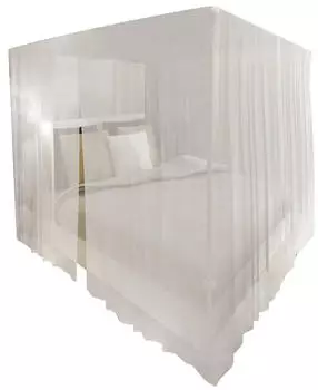 vidaXL Moskitonetz Betthimmel quadratisch 3 &Ouml;ffnungen, 2er-Set (50264)