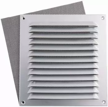 Upmann Wetterschutzgitter L&uuml;ftungsgitter Alu natur Fliegenschutz eckig 20 x 20 cm