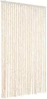 vidaXL Fliegenvorhang Beige und Wei&szlig; 100x200 cm Chenille