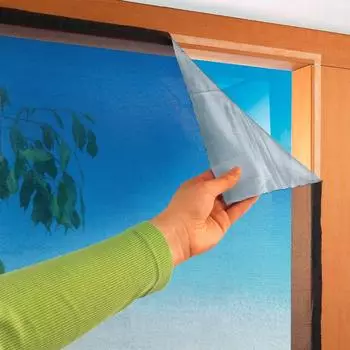 Culex Sonnenschutz Fliegengitter für Fenster 130 x 150 cm anthrazit/silber 100240105-CU