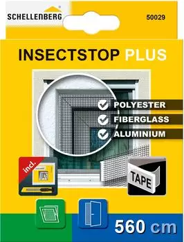 Schellenberg Befestigungsband Plus f&uuml;r Fliegengitter Fenster aus Polyester Fiberglasund Aluminiumgewebe Bandl&auml;nge 5,6 m inkl. Montagezubeh&ouml;r wei&szlig; (50029)