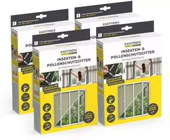 EASYmaxx Insekten& Pollenschutzgitter mit Magnetbefestigung 4er-Set