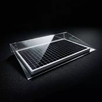 Queence Lichtschachtabdeckung Abdeckung Keller Lichtschacht &Uuml;berdachung Schutzhaube Schutzhaube gegen Schmutz Schimmel Laub und Schnee 110 cm x 55 cm