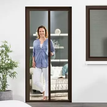 Empasa Insektenschutz-Schiebetür SMART Rollo-Tür für Balkon und Terrassen braun 160 cm x 220 cm