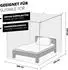 Lumaland Moskitonetz Mückennetz Passend für Einzelbett & Doppelbett 200 x 200 x 210 cm weiß