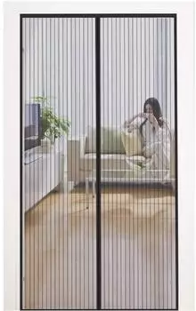 LuxusKollektion Insektenschutz-Vorhang magnetisch 100x230cm Schwarz Schiebetür