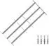 vidaXL Fenstergitter Verstellbar mit 3 Querstäben 700-1050 mm