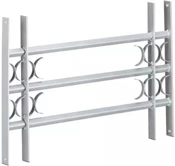 Relaxdays Fensterschutzgitter Fenstergitter Einbruchschutz ausziehbar 450 x 700-1050 mm 105 cm x 45 cm x 3,5 cm