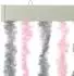 vidaXL Fliegenvorhang Chenille silbergrau und rosa 56x185cm (377360)