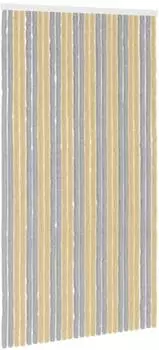 vidaXL Insektenschutzvorhang Chenille grau und beige 118x220cm