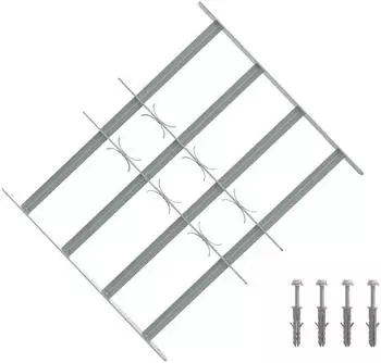 vidaXL Sicherheitsgitter für Fenster mit 4 Querstangen, 3er-Set (42031279)