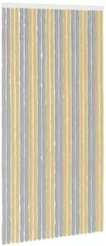 vidaXL Insektenschutzvorhang Chenille grau und beige 100x200cm