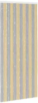 vidaXL Insektenschutzvorhang Chenille grau und beige 100x230cm