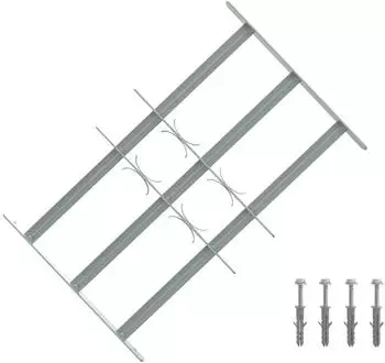 vidaXL Sicherheitsgitter für Fenster mit 3 Querstangen, 3er-Set (42031276)