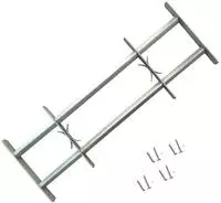 vidaXL Fenstergitter Verstellbar mit 2 Querst&auml;ben 700-1050 mm