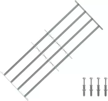 vidaXL Sicherheitsgitter für Fenster 4 Querstangen, 3er-Set (42031281)
