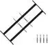 vidaXL Fenster-Sicherheitsgitter mit 2 Querstangen, 43-74cm, 3er-Set (42031282)