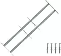 vidaXL Sicherheitsgitter f&uuml;r Fenster mit 2 Querstangen 3 stk.