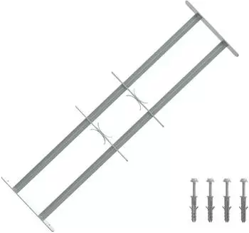vidaXL Sicherheitsgitter f&uuml;r Fenster mit 2 Querstangen, 3er-Set (42031274)