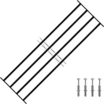 vidaXL Fenstersicherheitsgitter 175x60cm, galvanisierter Stahl (42020566)