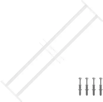 vidaXL Sicherheitsgitter für Fenster mit 2 Querstreben, 3er-Set (42031301)